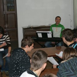warsztaty z emisji głosu - instruktorzy K. Kuna i R. Gajgier