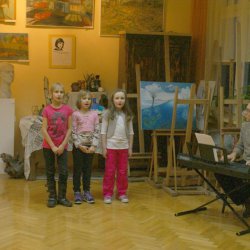 Występ zespołu "Vocalis" na otwarcie wernisażu