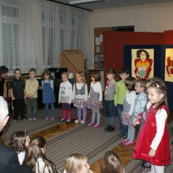 Uczestnicy koła Akademia Przedszkolaka "Plastusiowi przyjaciele"