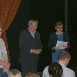 Przewodniczący komisji ekspertów p. Henryk Sikora z MBP w Zabrzu i koordynatorka projektu Sylwia Mistewicz.