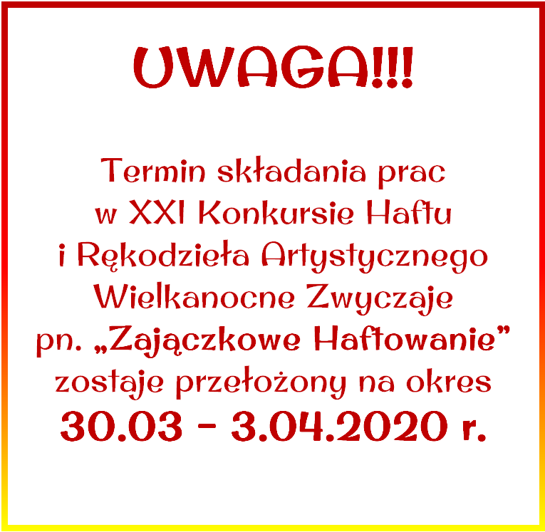 Zające zmiana terminu